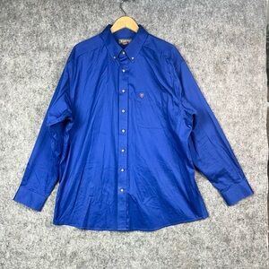 Ariat Men's Vibrant Blue Casual Shirt Size XXL